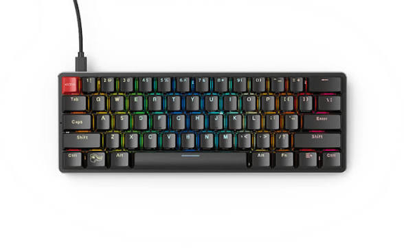 Glorious GMMK-COMPACT-BRN Compact Gaming Keyboard – 60 Percent – Brown Switches ( Without Box )